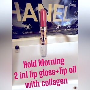 NWOT Hold Morning 2in1 Collagen Matte lip gloss pink and clear